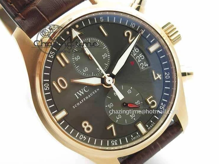 MIROTIME 0725 Pilot Chrono RG 3878 V6F Best Edition Gray Dial On Brown Leather Strap A Contemporary 7254